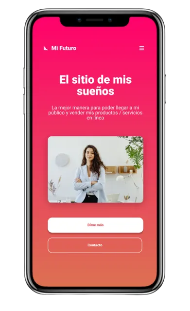 Vista móvil de un sitio